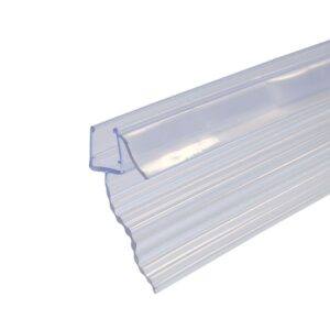 Afdichtprofiel met inkortbare centrale lip en zijdelingse afwateringslip voor 5/6 mm glas