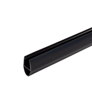 Zwart Afdichtprofiel met bol voor 8 mm glas