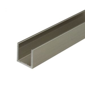Alu U-profiel 20x20x20x2 - RVS effect
