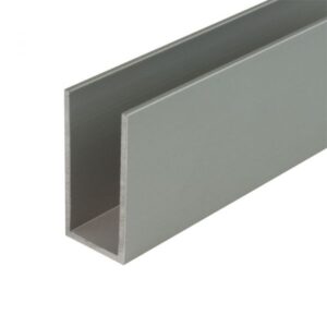 Alu U-profiel 40x20x40x2 - RVS effect