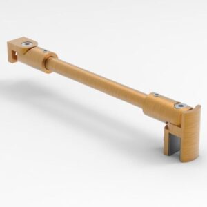 Stabilisatiestang rond L=120cm (inkortbaar) - mat geborsteld koper (MBC)