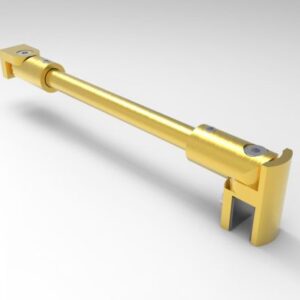 Stabilisatiestang rond L=120cm (inkortbaar) - mat messing (SB)