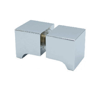 Knopstel vierkant 32x32 - glans chroom (CH)