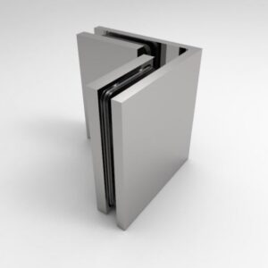 Bellagio hoekklem 90 graden glas-glas Glans chroom