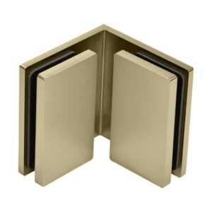 Bellagio hoekklem 90 graden glas-glas Geborsteld brons